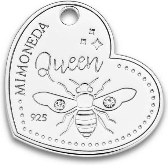 MI MONEDA Queen Bee Tag - Zilver 925 - Zilverkleurig - 15 MM
