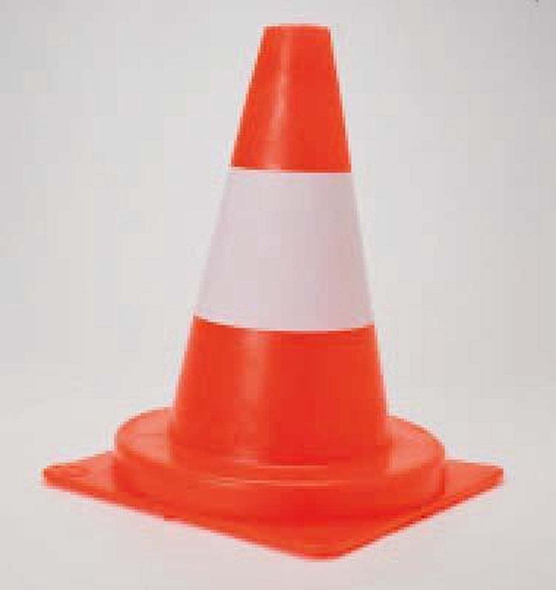 Ivana Verkeerskegel - PVC oranje / wit - 46 cm hoog