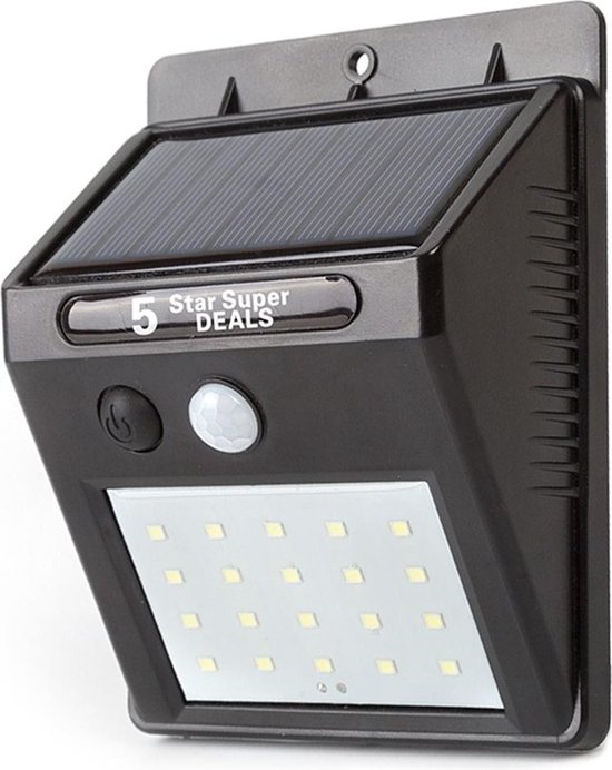 zwart Achtervolging Touhou 20 LEDs Buitenlamp draadloze waterdichte lamp bewegingssensor Solar licht  voor tuin... | bol.com