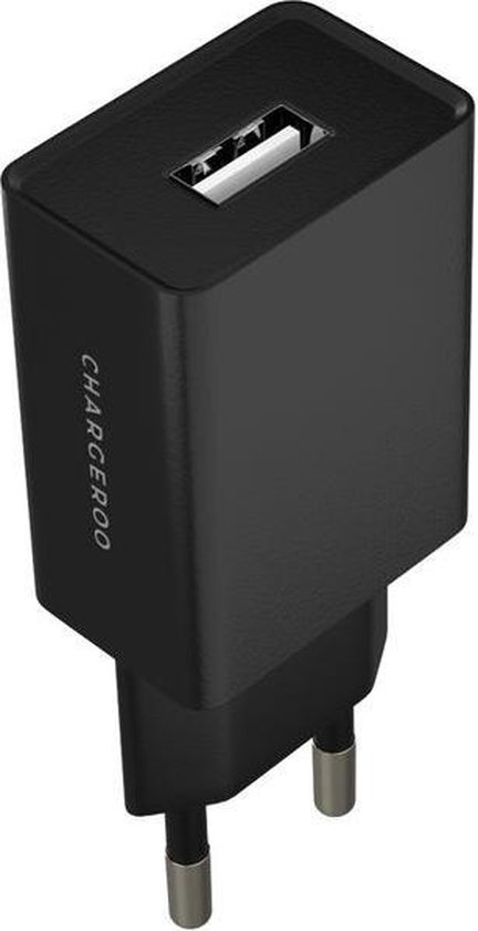 Chargeroo Universele USB oplader - 12W/2A Thuislader – Telefoon Lader Adapter - Zwart