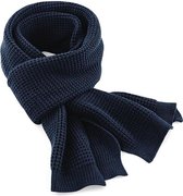 Gebreide sjaal navy voor volwassenen - Navy Beechfield winter sjaals voor dames/heren