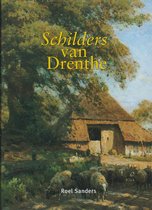 Boek 'Schilders van Drenthe' met een schilderij van een boerderij met schapen en een grote boom.