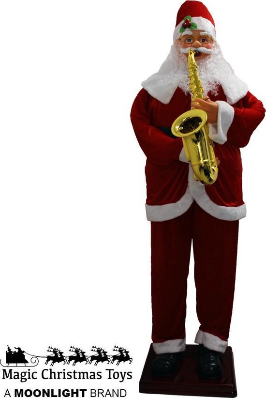 borstel Doordeweekse dagen binnenvallen Dansende Kerstman met saxofoon (1.80M) | bol.com