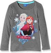 Disney Frozen - Elsa & Anna - Longsleeve - Model "Family Forever" - Grijs - 116 cm - 6 jaar