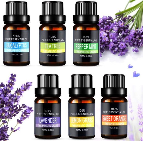 chi essentiële oliën set 6 stuks geschikt voor aroma diffuser