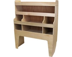 Monster Racking Volkswagen Transporter T5, T6, T28, T30 - Bedrijfswagen interieur - Hout - Bestelbus Opslag Stelling Kast Bedrijfswageninrichting