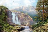 Eagle® Diamond Painting Volwassenen - Diamond Painting Kinderen - Prachtige Waterval - 50x40cm