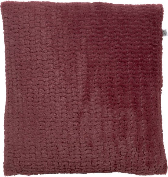 Dutch Decor TIMY - Kussenhoes 45x45 cm - bordeaux - rood - met rits