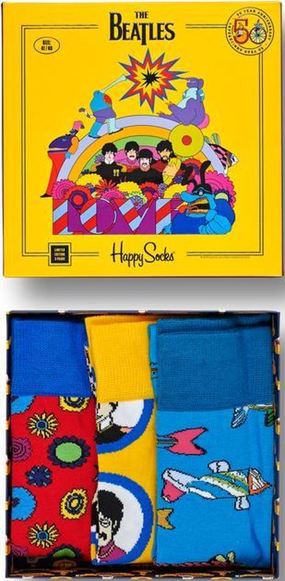 Happy Socks The Beatles Collector Giftbox - 3 pack - Size 36-40