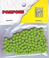 Nellie Snellen Pompoms Mini - 3mm - 100stuks - Col. 11 Lime Groen