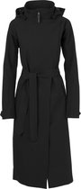 AGU Trench Coat Long Regenjas Urban Outdoor Dames - Zwart - S