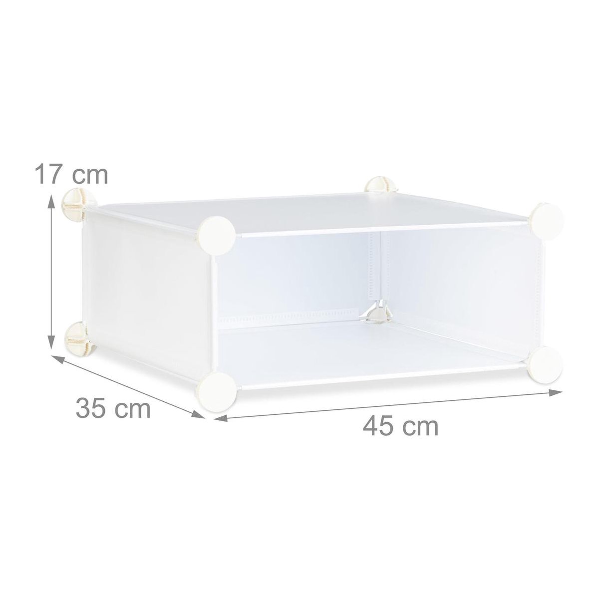 Relaxdays schoenenkast, 10 vakken, klikverbinding, met deuren, HBD ca. 90 x 94 x 37 cm, schoenenrek groot, wit