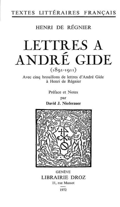 Textes littéraires français - Lettres à André Gide (ebook), Henri ...