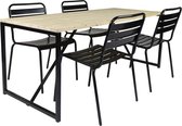 MaximaVida vurenhouten eettafel set Heidelberg 180 cm