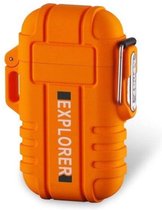 Elektrische Plasma Aansteker Outdoor - Waterbestendig - Oplaadbaar -  Windproof - Oranje