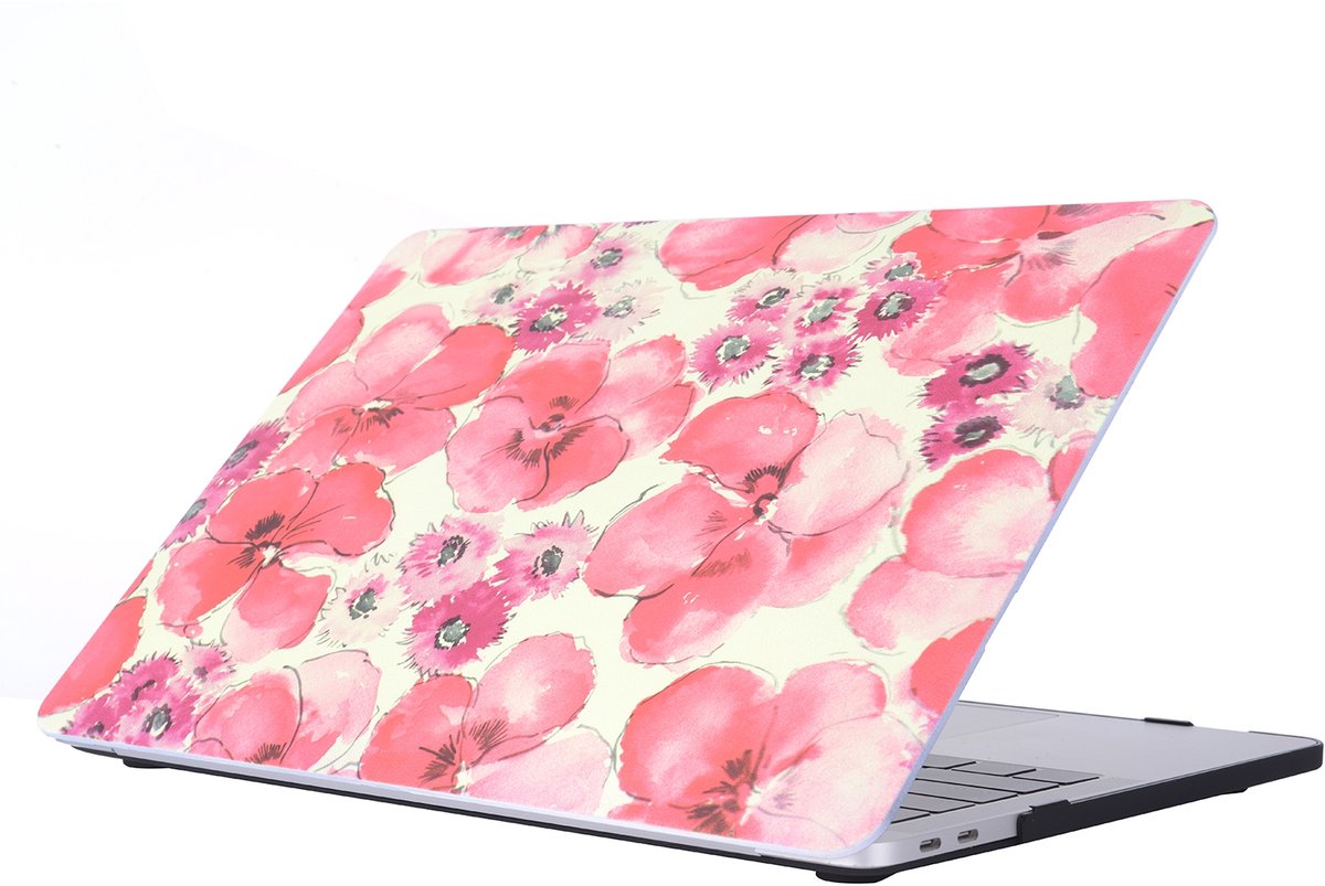 Mobigear Laptophoes geschikt voor Apple MacBook Pro 15 Inch (2016-2019) Hoes Hardshell Laptopcover MacBook Case | Mobigear Flowers - Model 36 - Model A1707 / A1990