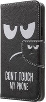 Samsung Galaxy A3 2016 Portemonnee Flip Hoesje Don't Touch My Phone