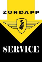 Wandbord - Zundapp Service - Gebolde Duitse Kwaliteit