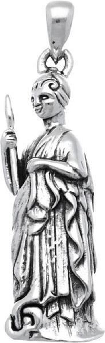 Zilveren Griekse godin Athena - Minerva kettinghanger