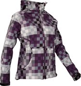 Starling Softshell Jack met Capuchon - Dames - Paars/Grijs/Wit/Zwart - 40