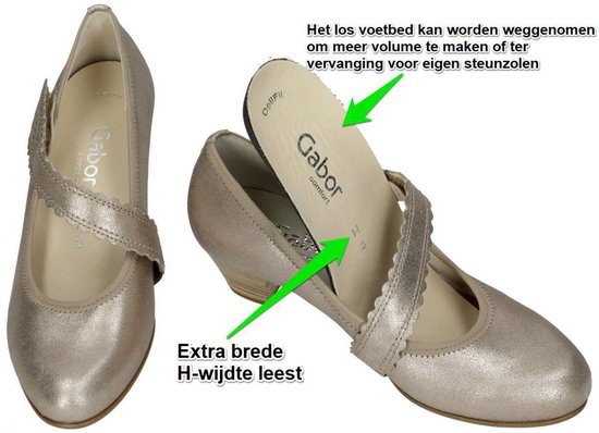 Gabor -Dames - brons - pumps \u0026 hakschoenen - maat 37 | bol.com