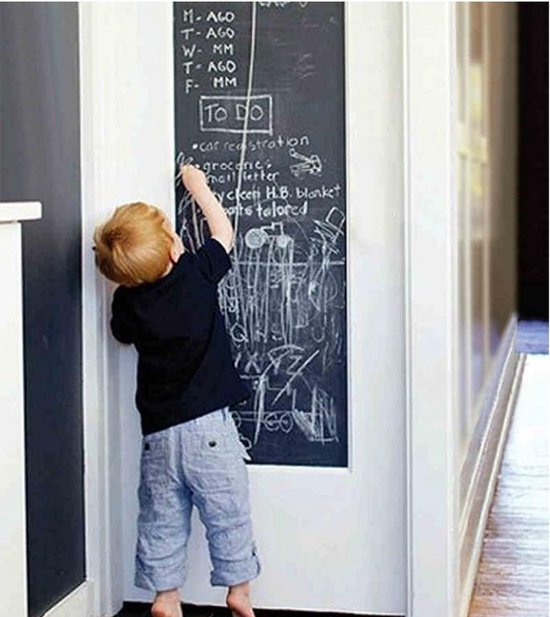 Bol Com Krijtbord Stickerrollen 2 St 0 6 X 2 M Incl Krijt Schoolbord Sticker Kinder