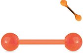 Tepelpiercing flexibele staaf oranje