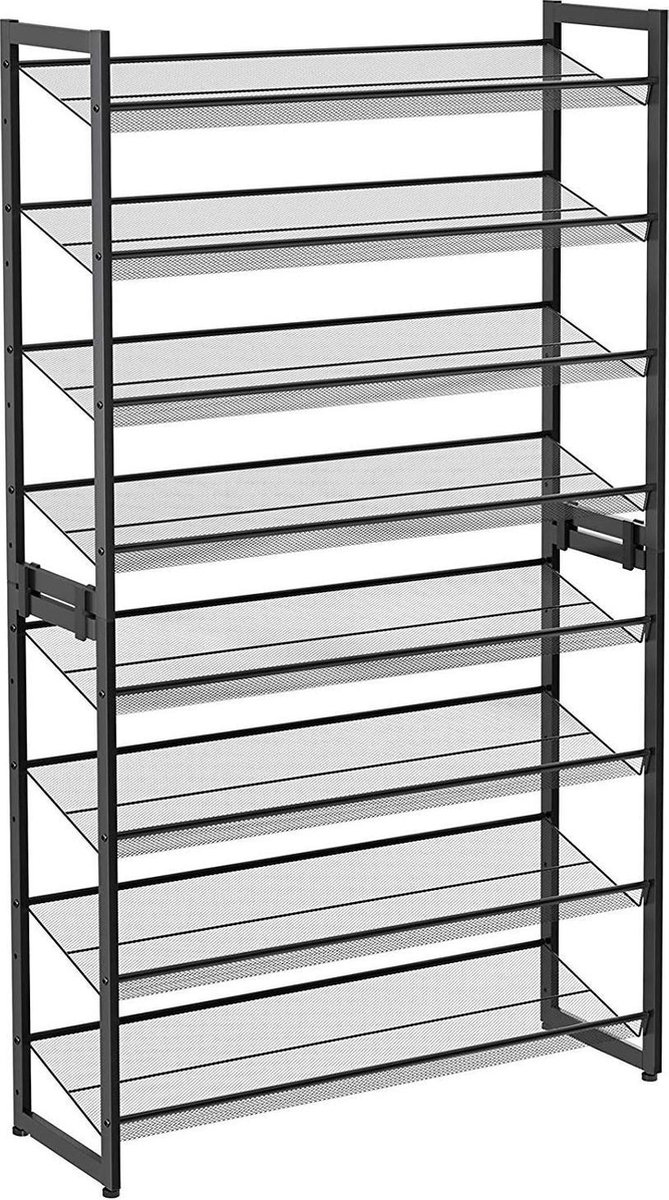 GIANTEX Schoenenrek met 4 niveaus, ruimtebesparende schoenenkast met 2 GIANTEX Schoenenrek met 4 niveaus, ruimtebesparende schoenenkast met 2
