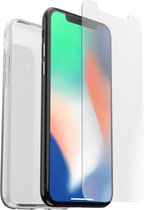 OtterBox Clear Skin voor Apple Iphone X/Xs + Alpha Glass screenprotector - Transparant