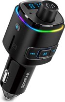 LifeGoods Bluetooth FM Transmitter Multicolor - Draadloze Carkit met Twee Fast Charge USB Poorten - Handsfree Bellen in Auto - Voice Navigatie - Muziek Streamen - SD card / TF card
