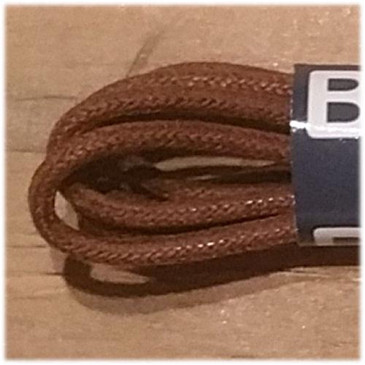 Scotch Cognac gewaxte watervaste dunne veters 90cm - 1 paar Bergal kwaliteit