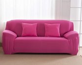 Stretch Sofa Covers, geschikt voor de meeste DUBBELE sofa stoelen. Makkelijk aan te trekken. Zeer rekbaar. Levendige roze kleur.