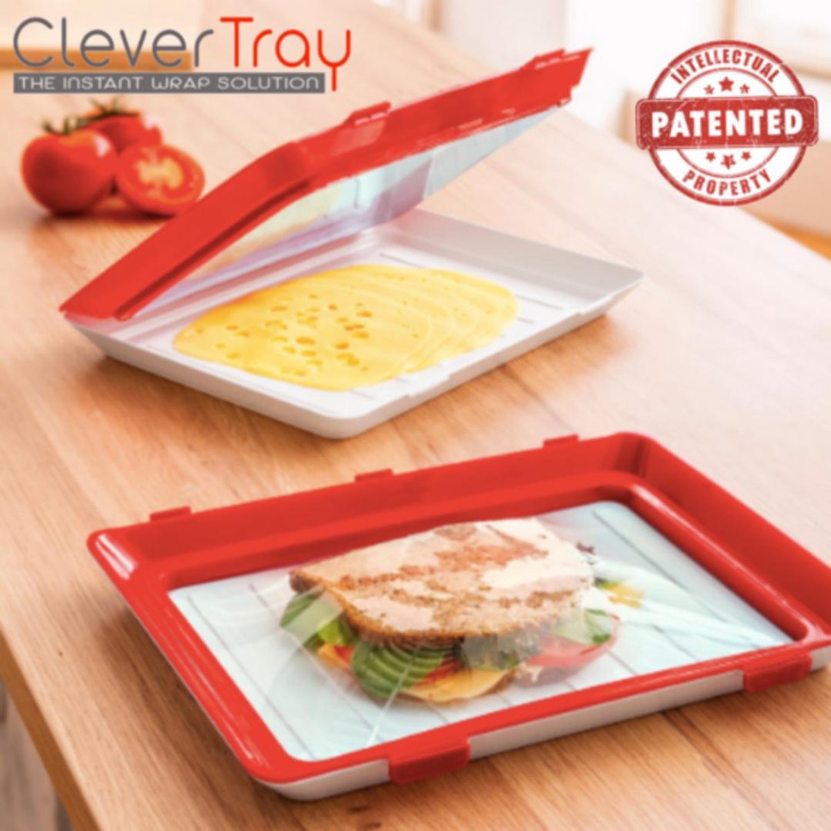 Vershoudsysteem Clever Tray Ondiepe Voedsel Container Duurzaam vershoudsysteem-clever-tray-ondiepe-voedsel-container-duurzaam
