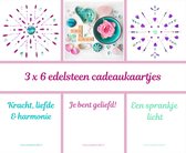 Edelsteen cadeaukaartjes | 18 stuks | 6 x 6 cm | set 2