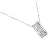 Velini jewels -P6249W -Ketting+Hanger -925 Zilver gerodineerd -Cubic Zirkonia