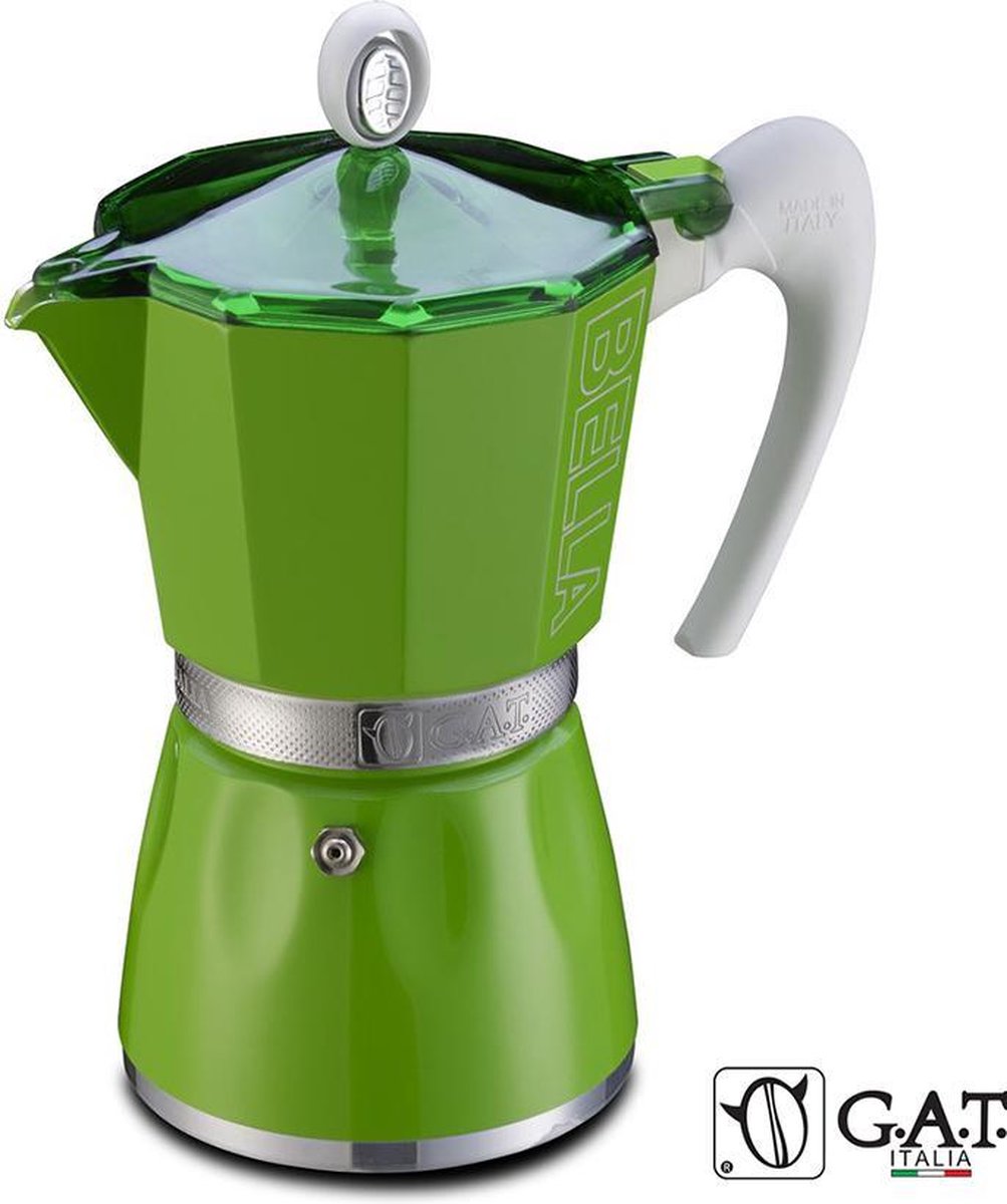 G.A.T. Italia Bella Groen 6 kops - Percolator - 300ml - Made in Italy