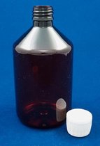 Apothekersfles (PET) - 500 ml - voor vloeistoffen en oliën -