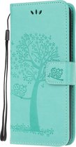 Uiltje boom groen agenda case hoesje Samsung Galaxy A51