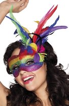 Boland - Oogmasker Venice arcobaleno Multi - Volwassenen - Showgirl