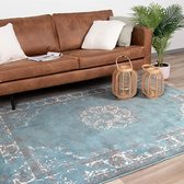 Vintage vloerkleed - Miracle Grijs / Blauw 70x140cm