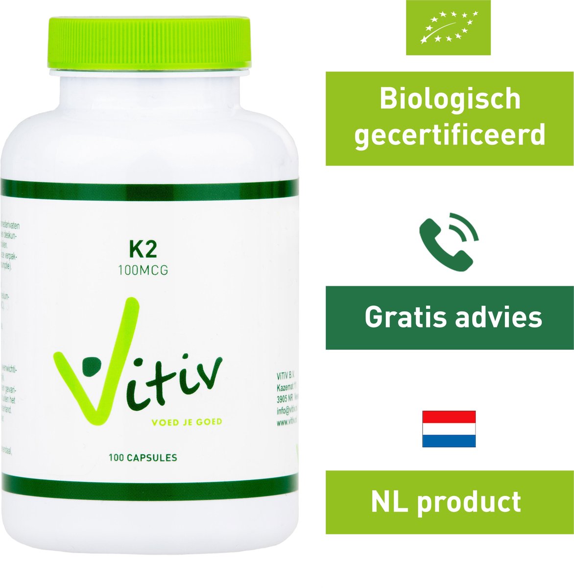 Vitiv - Vitamin K2 Mk7 60 capsules