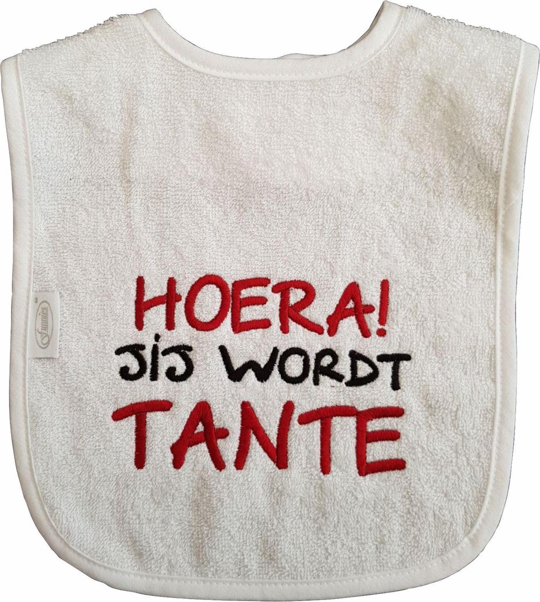 Goedkoopste Witte slab met Hoera! Jij wordt tante