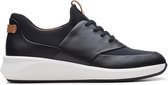 Clarks Un Rio Lace Dames Sneakers - Black Leather - Maat 37.5