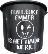 Cadeau Emmer - Leuke Emmer - 12 liter - zwart - cadeau - geschenk - gift - kado - surprise