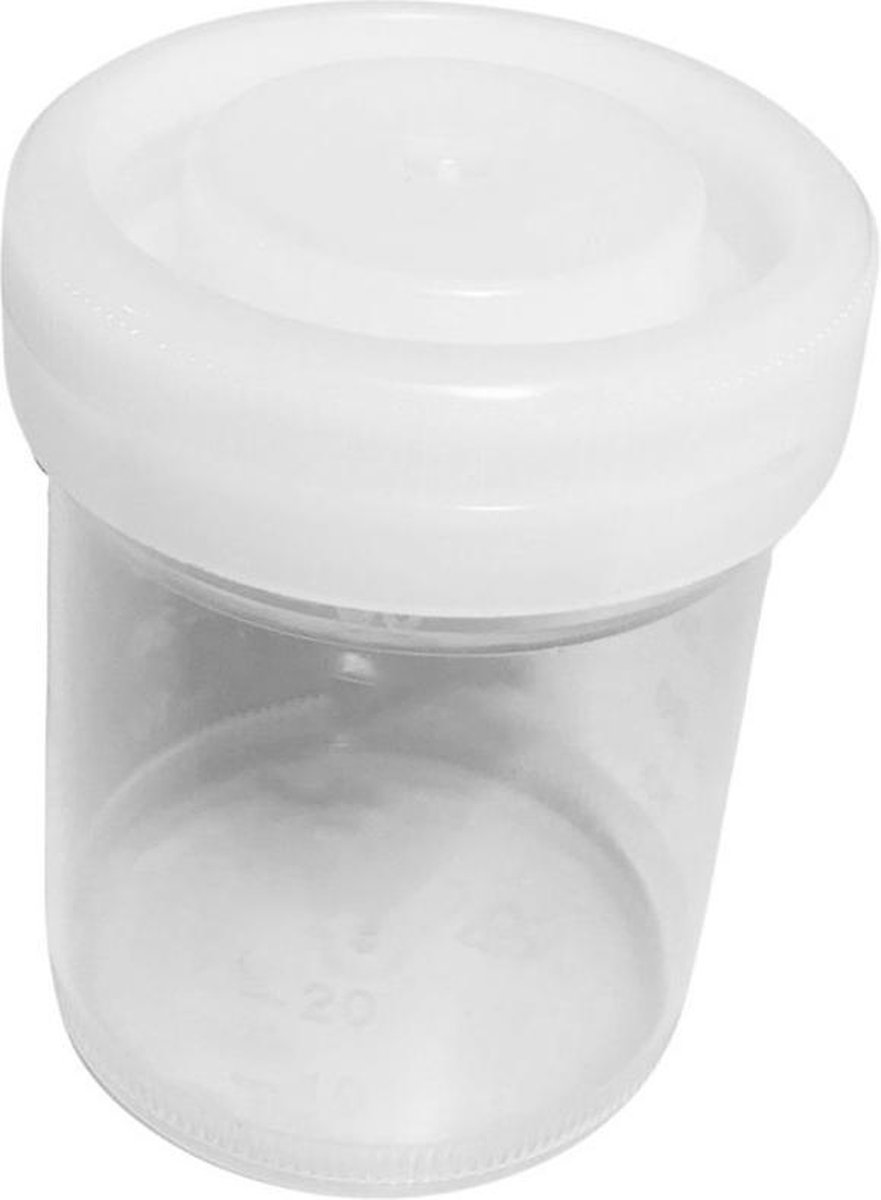 Goedkoopste Set van 50 monstercontainers, 120 ml met schroefdoppen