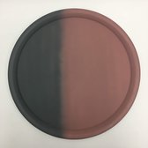 Decoratief Dienblad Ø52 cm | Zwart / roze
