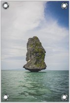 Tuinposter –Rots in Zee - Ang Thong Thailand– 80x120cm Foto op Tuinposter (wanddecoratie voor buiten en binnen)