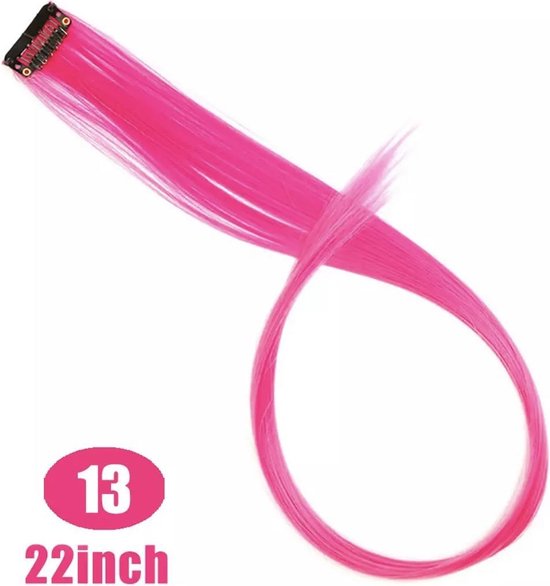 Laster Atlas Renovatie Haar extension | Hair extension | Clip in hair extension 1 stuk roze - nep  haar... | bol.com