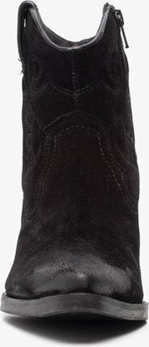 TwoDay suede dames western enkellaarsjes - Zwart - Maat 40 | bol.com