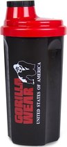 Gorilla Wear shake-beker - drinkbus - Zwart/Rood